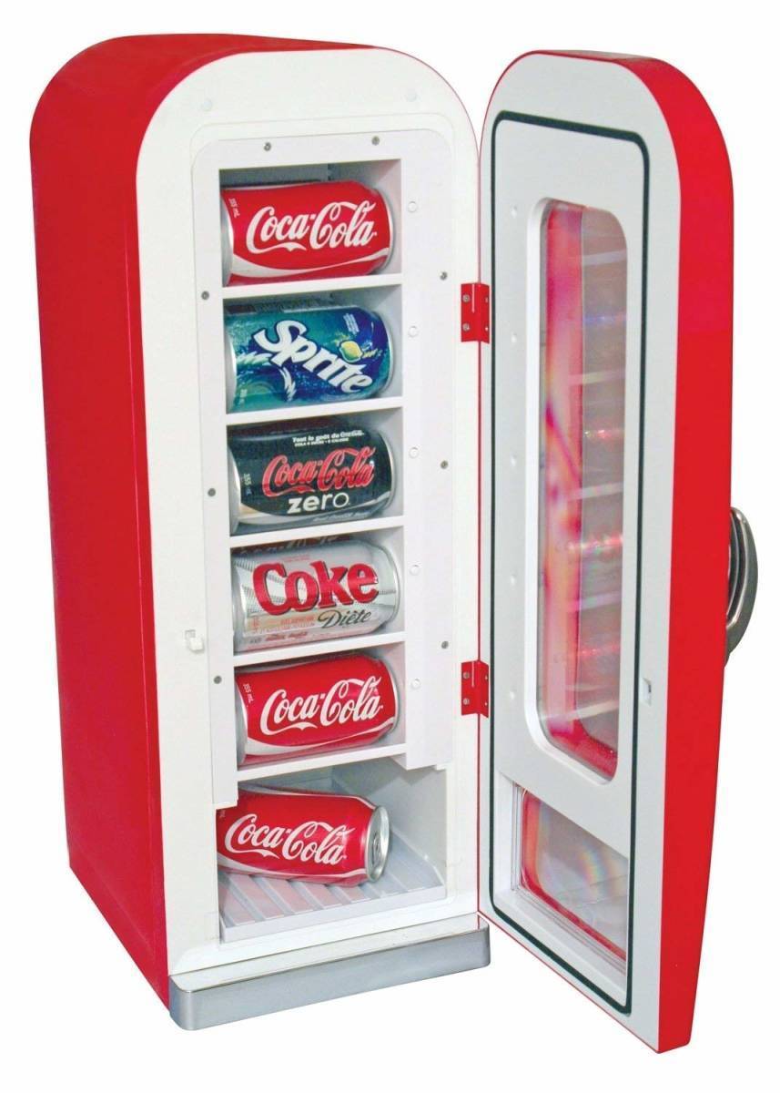 COCA-COLA コカ・コーラ レトロ調 コカコーラ 自動販売機型冷蔵庫 レトロベンディングマシーン CVF18-G 10缶収納型[輸入品]_画像4