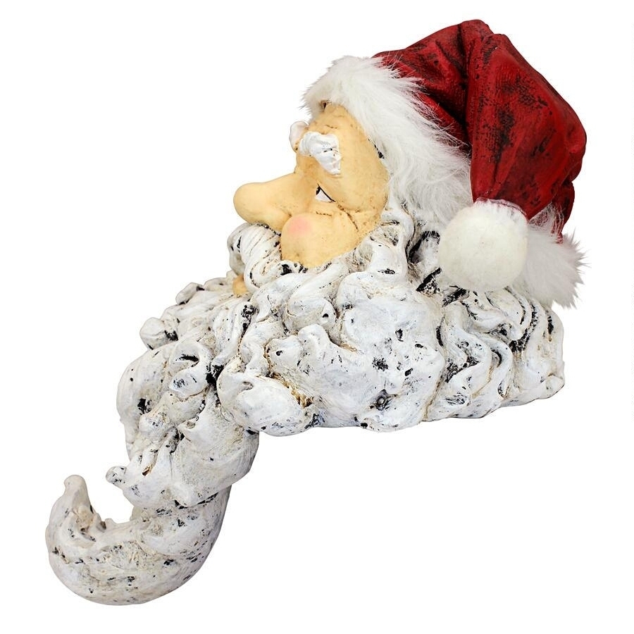 「ほっ、ほっ・ホールド・イット」サンタクロースのマントル（暖炉）靴下 ホルダー彫刻 彫像/ クリスマス(輸入品)_画像4