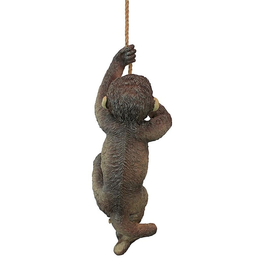 「マココウ」ロープを登って行く猿の彫像 彫刻/ モンキーセンター エコカフェ アフリカ サファリ レストラン 店舗装飾（輸入品）_画像6