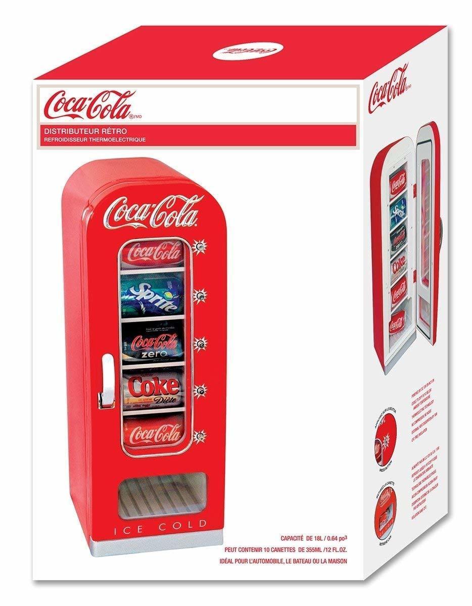 COCA-COLA コカ・コーラ レトロ調 コカコーラ 自動販売機型冷蔵庫 レトロベンディングマシーン CVF18-G 10缶収納型[輸入品]_画像7