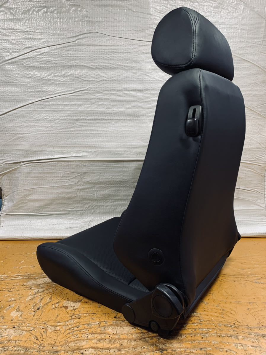 7.レカロ RECARO エルゴメドD 黒フェイクレザー張り替え 張替え 張替