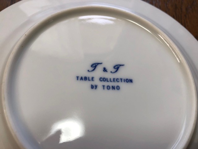 T＆T テーブルコレクション by TONO デザートプレート　小皿　ケーキ皿　菓子　和菓子皿　花模様　フラワー　6枚セット　未使用　送料無料_画像7
