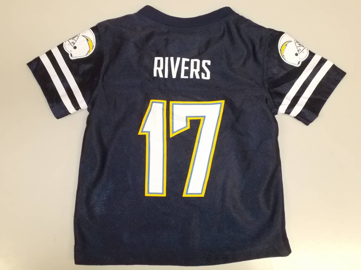 e590◆NFL チャージャーズ #17RIVERS ゲームシャツ◆サイズ12M ベビー 子供 キッズ アメリカンフットボール メッシュ ゆうパケット発送 4I_画像2