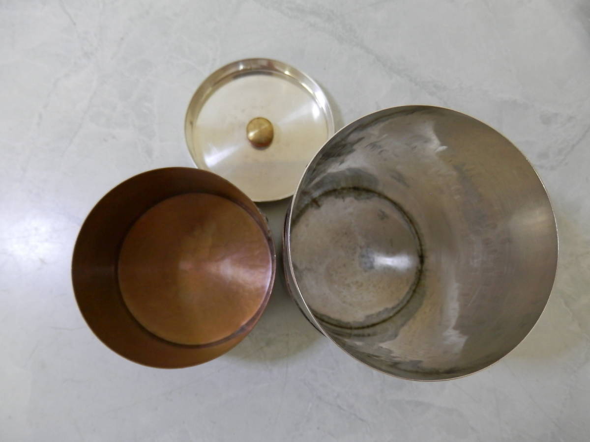 未使用品】富貴堂/鎚起銅器/茶筒/いちょう/100gサイズ/ www