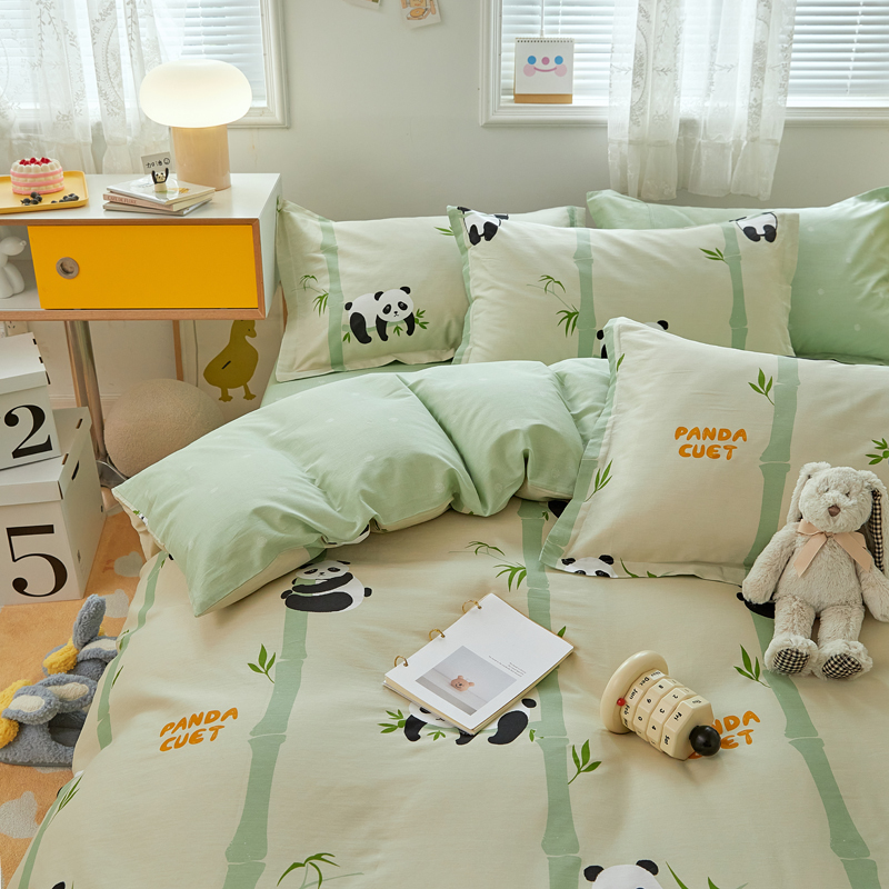 【74】ダブル/ベッド用カバー4点セット熊猫_画像7