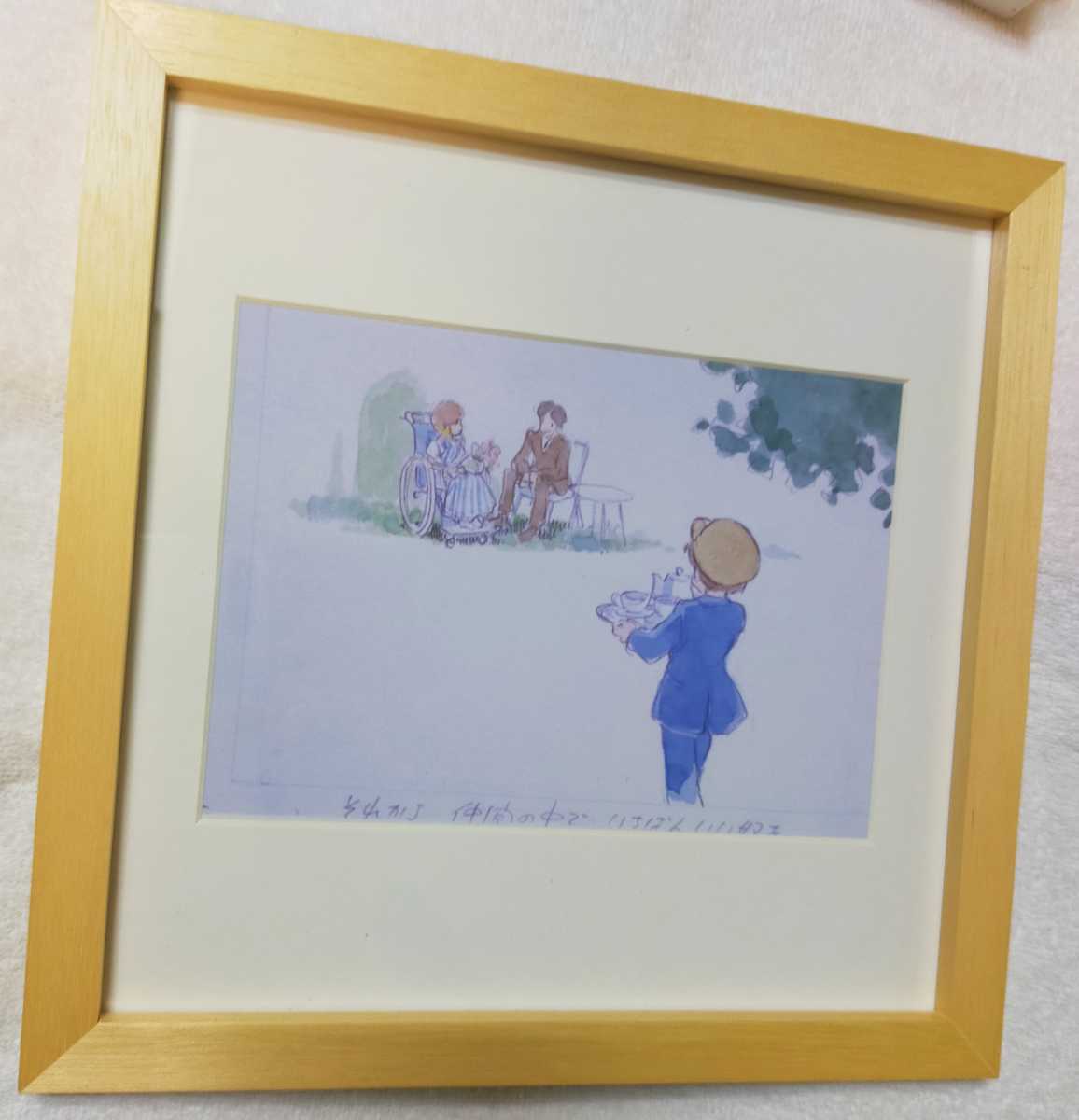 39 year front [ not for sale ] Studio Ghibli Miyazaki . sister . steel photograph setting materials frame goods 1982 year Animage postcard original picture watercolor painting a