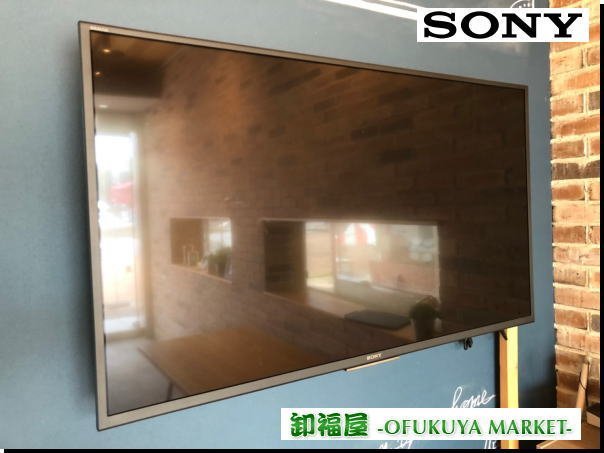 510042■ソニー　SONY　49型　壁掛け液晶テレビ　KJ-49X7000D　2017年式　リモコン付■展示品/取り外し品/千葉出荷_画像1