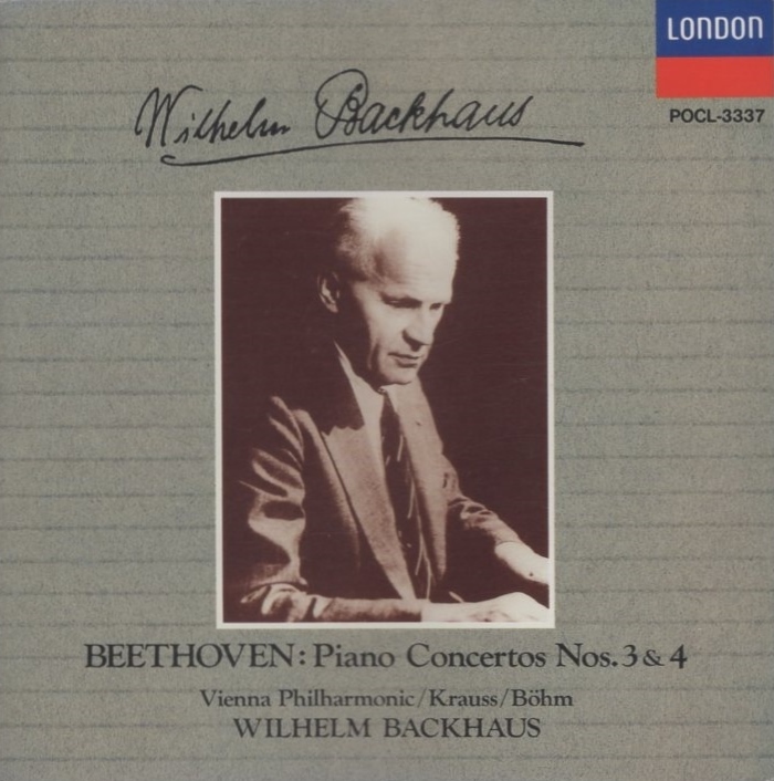 ベートーヴェン:ピアノ協奏曲第3,4番 / ヴィルヘルム・バックハウス(p) / ベーム,クラウス / ウィーン・フィル / LONDON / POCL-3337_画像1