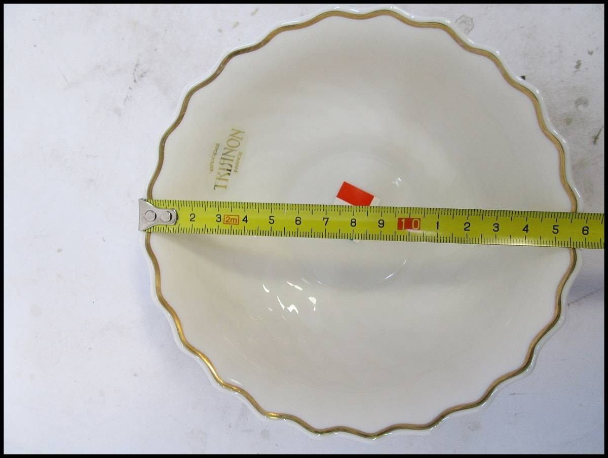 ●J.G.DURAND カメイガラス VERRERIE TRIANON 小皿 器 洋食器 フランス製 5客セット 未使用保管品●_画像6