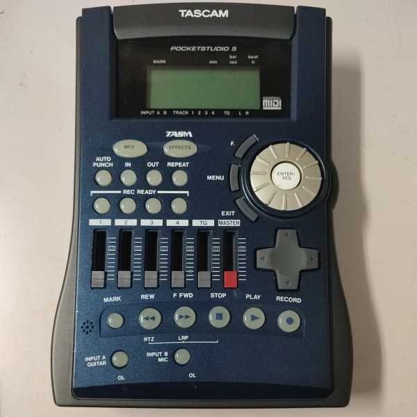 【送料込】TASCAM マルチトラックレコーダー　ポケットスタジオ5　ACアダプター付【通電のみ確認】_画像3