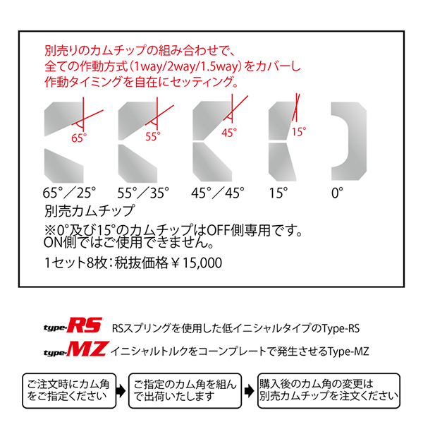 CUSCO クスコ プロ・アジャストLSD タイプRS 初期設定1way、1.5way・2way可 フロント WRX STI VAB 2014年08月～ EJ20 2.0T 4WD_画像2