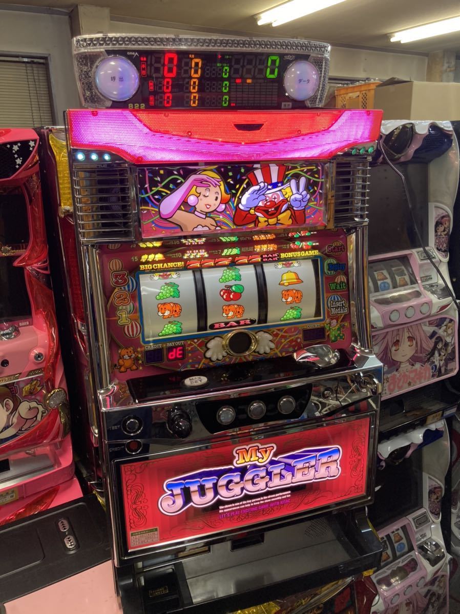 商い パチスロ実機 マイジャグラー2 フルセット コイン不要機 データ