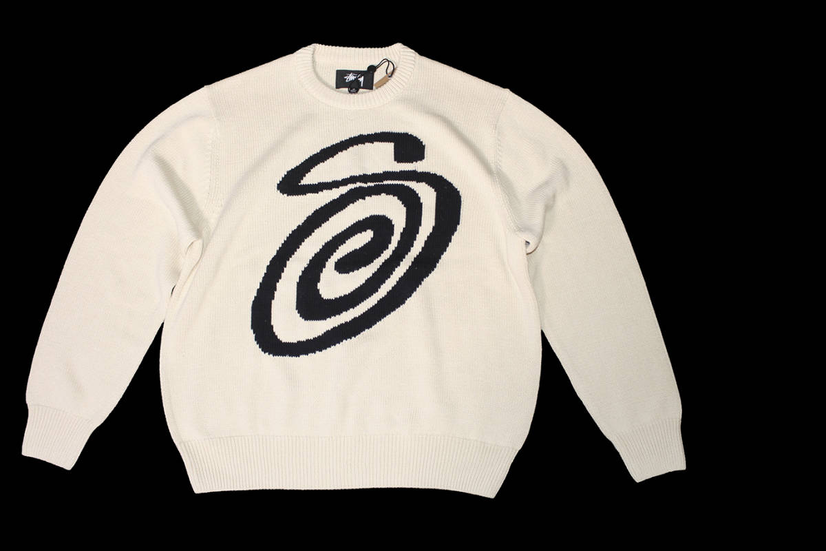 STUSSY CURLY S SWEATER NATURAL SIZE M gruporio.net