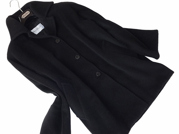MaxMara□マックスマーラカシミアウールショートコート□白タグ36