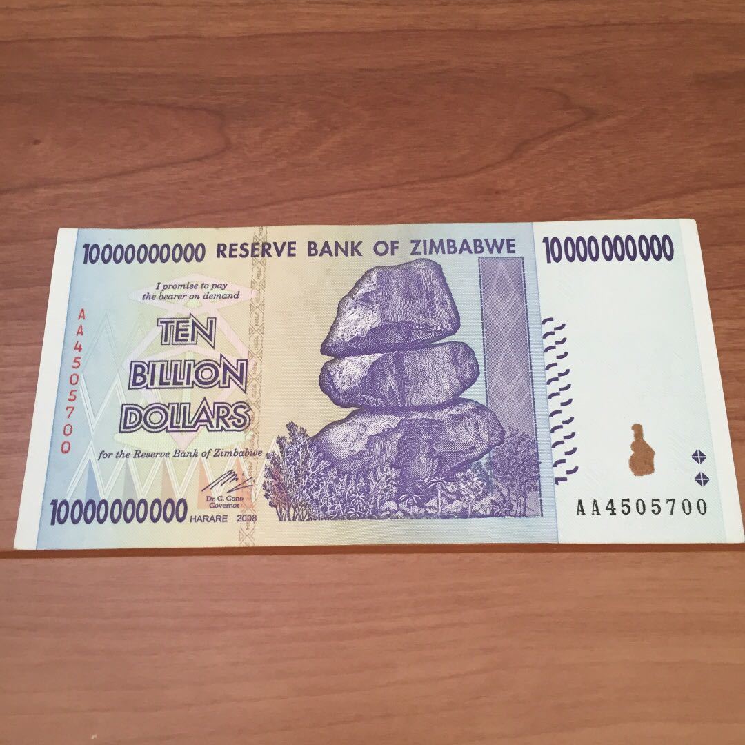 数量は多い 未使用級 ジンバブエ 10億ドル 2008年 外国紙幣 世界のお札
