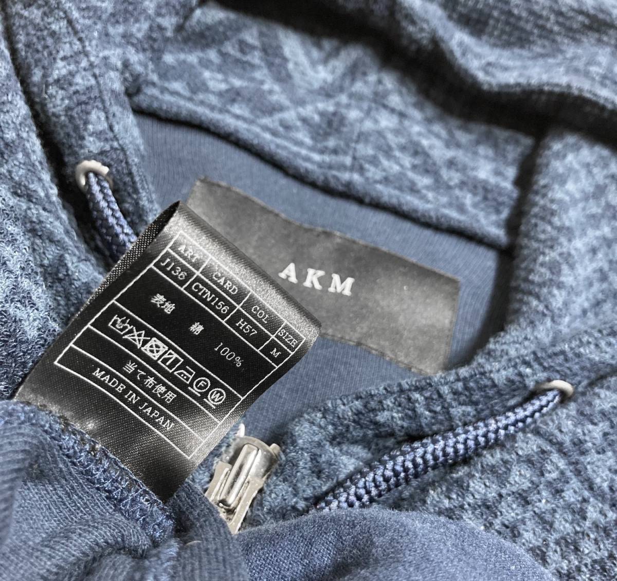 数回着5.3万 18SS 送料無料】AKM ZIP PARKA ジャージパーカー wjk
