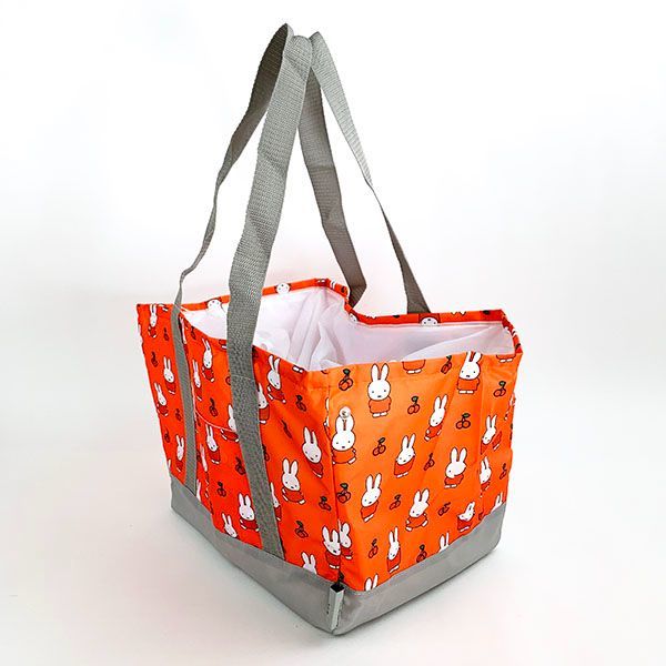 ミッフィー レジカゴ用保冷バッグ（巾着タイプ） 買い物袋 エコバッグ かばん おでかけ オレンジ_画像2