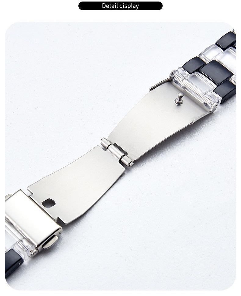 年末セール　Apple Watch アップルウォッチ バンド 交換ベルト　樹脂バンド　38/40/41mm シリーズ2345678SE対応 耐久性　白ピンク_画像3