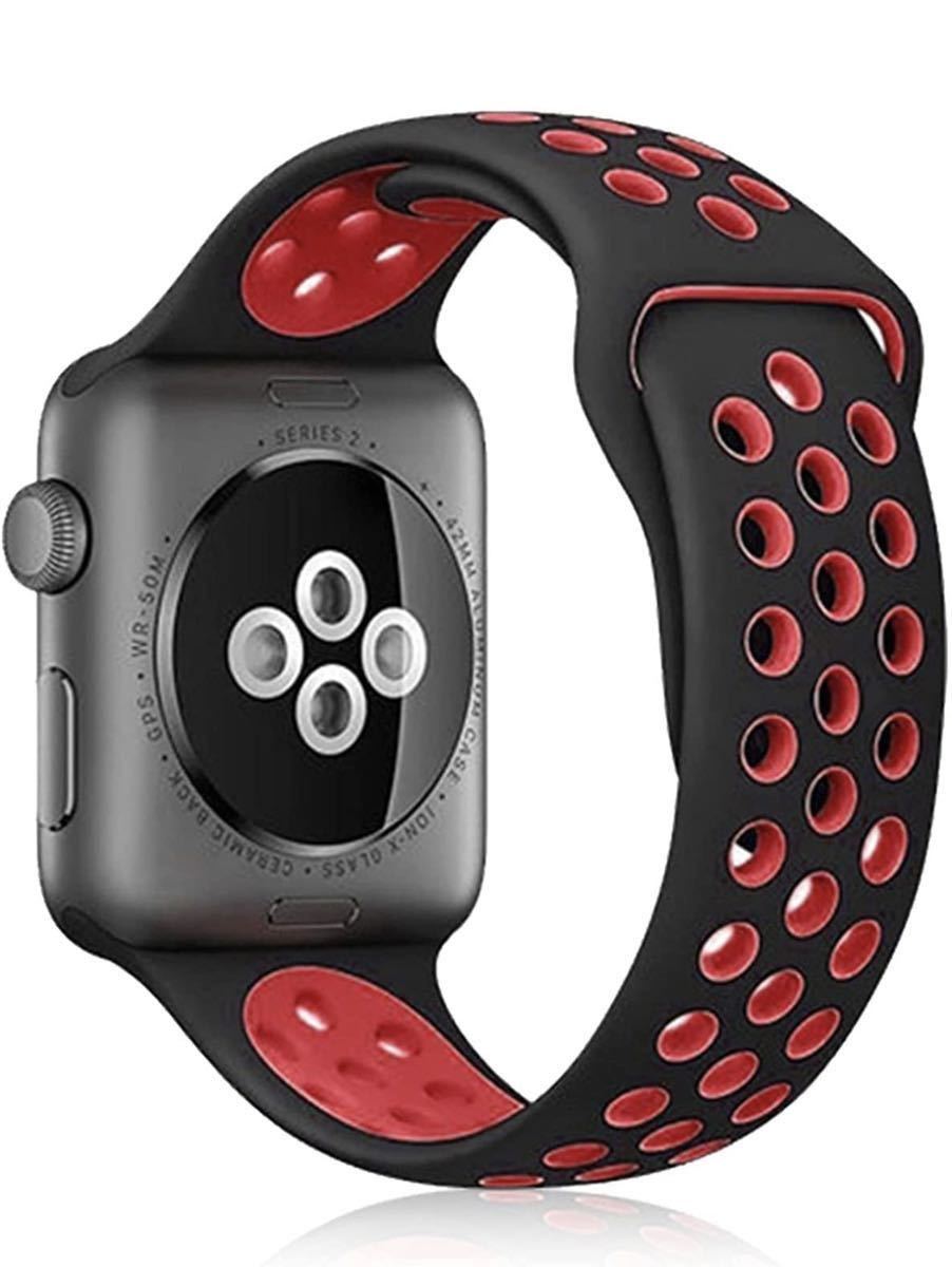 Apple Watch Apple часы частота силикон замена ремень резиновая лента 38/40/41mm серии 234567SE соответствует спорт частота "дышит" чёрный красный 