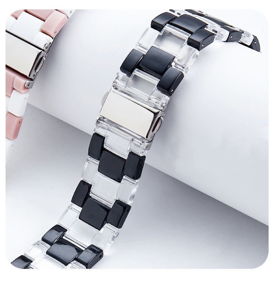 年末セール　Apple Watch アップルウォッチ バンド 交換ベルト　樹脂バンド　42/44/45/49mm シリーズ2345678SE対応 耐久性　白ピンク