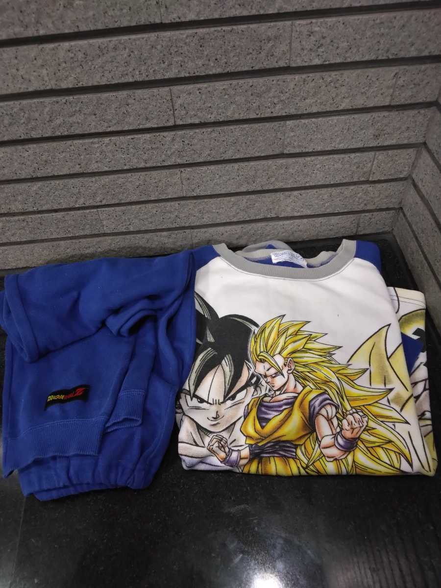 レア ドラゴンボールZ パジャマ 上下セット 孫 悟空 サイヤ人 140 青 ブルー 長袖 長ズボン 部屋着 男の子 男児 パンツ 子供 キッズ 130