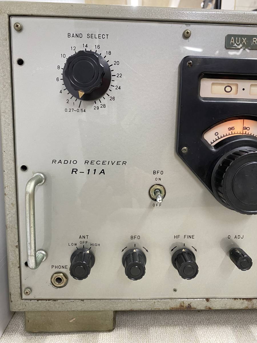 通電確認済み 安立 ANRITHU R-11A ラジオ/舶用無線機/受信機の画像6