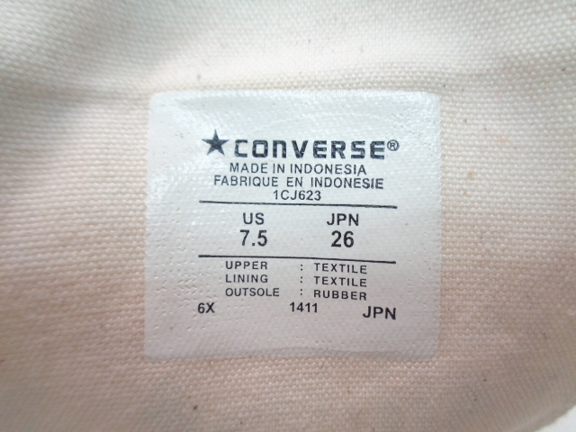 26cm コンバース オールスター サーフシャツ ハイ CONVERSE ALL STAR SURFSHIRTS HI 新品_画像7