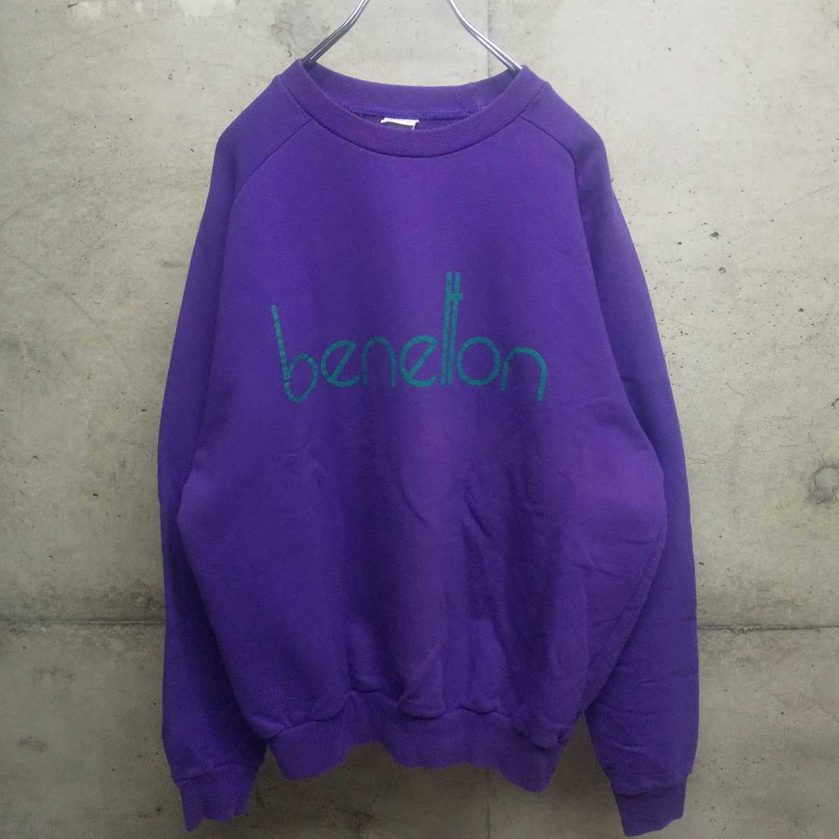 90s benetton / ベネトン スウェット イタリア製 XL ロゴ 古着 トレーナー vintage ヴィンテージ ビンテージ used  プルオーバー