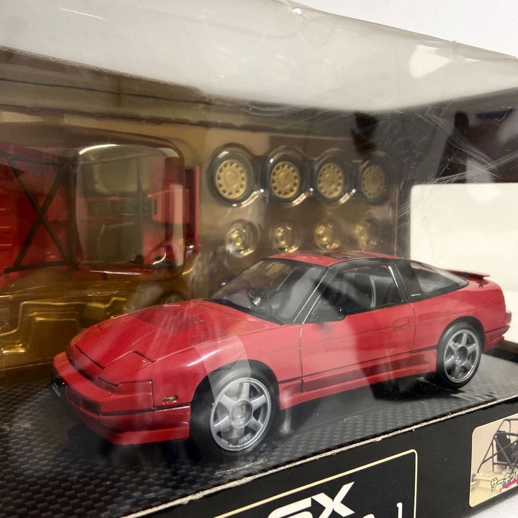 アオシマ DISM 1/24 日産 180SX RS13 前期型 スーパーレッド 1990年 NISSAN カスタム 旧車 国産名車 完成品 ミニカー モデルカー_画像3