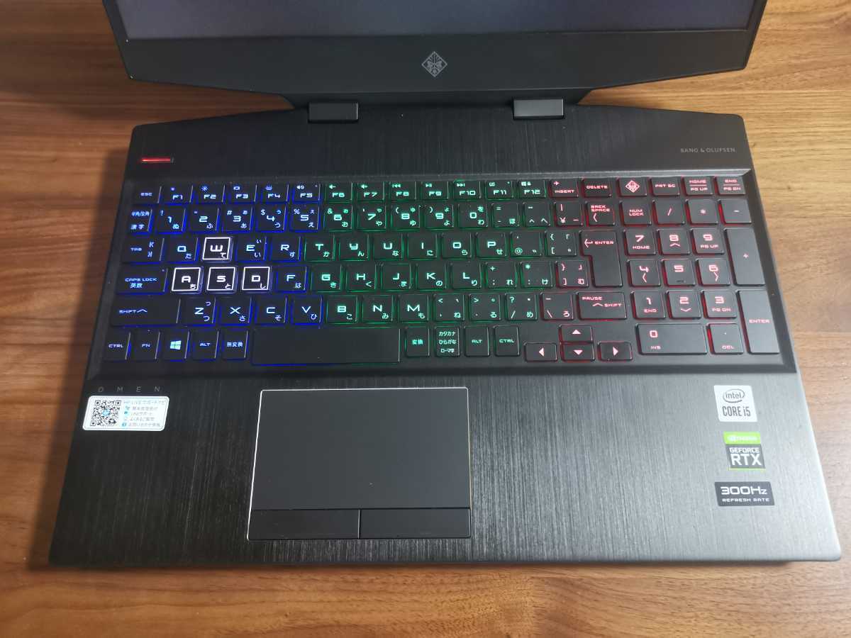 シンプルでおしゃれ ゲーミングノートPC OMEN 15-dh0011TX(単品出品に