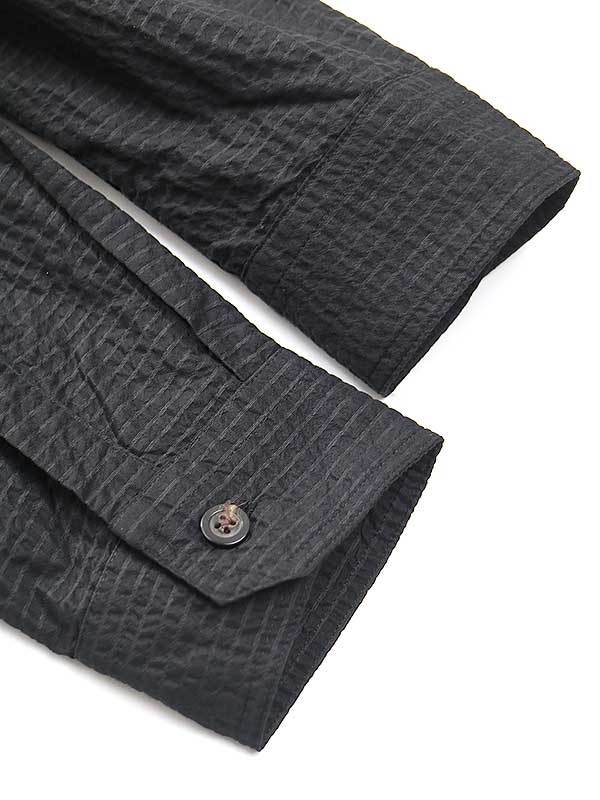 Rick Owens リックオウエンス 19SS シアサッカーワークシャツ ブラック サイズ:50 メンズ_画像5