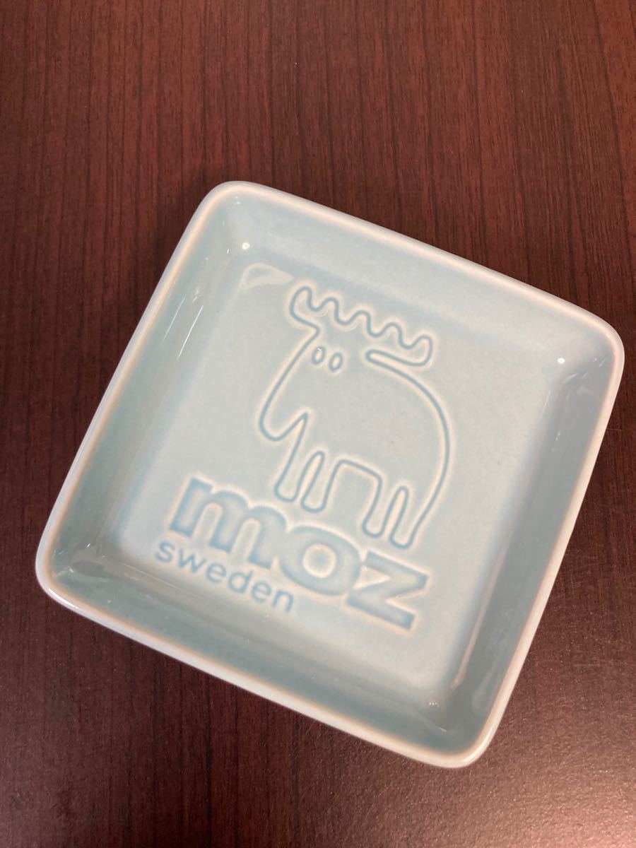 【非売品】moz サントリー　限定コラボ　プレート　ガラス小皿　ブルー
