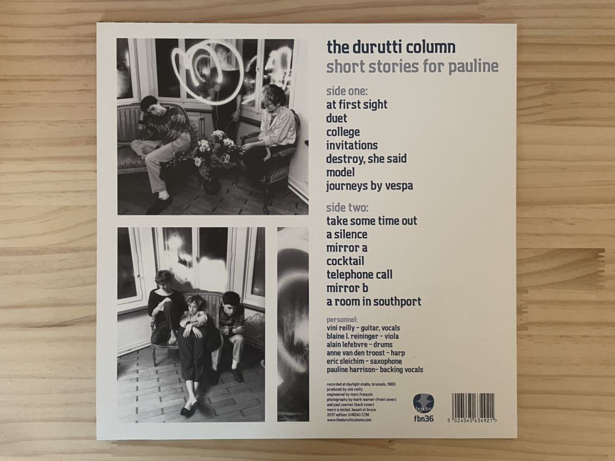  ☆ Durutti Column 『Short Stories for Pauline』限定Clear Vinyl LP Isabelle Antena French Impressionists Pale Fountains New Order_画像2