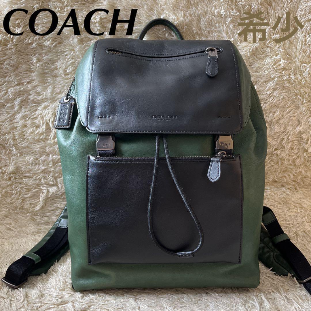 希少】COACH コーチ マンハッタリュック バックパック オールレザー 革