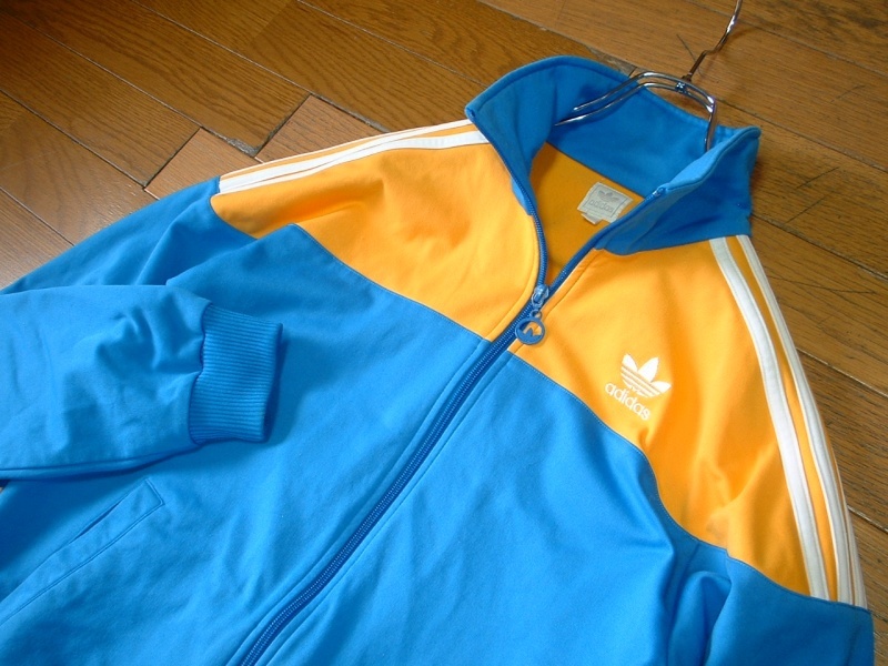 大 adidas CALIFORNIAイエローxブルー国別ジャージトップ トレフォイル ...