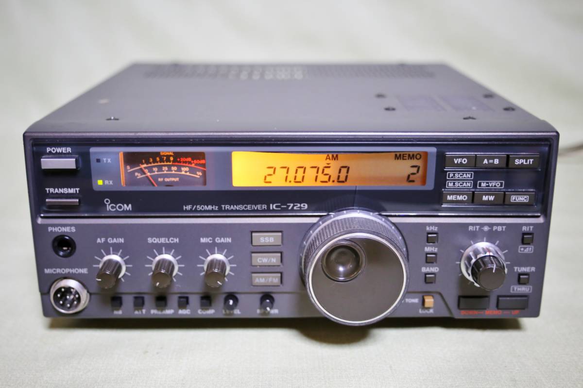 アイコム IC-729 HF/50MHz 160W ゼネカバ送信改造済み CB帯27MHz アイコム IC-729 HF/50MHz 160W ゼネカバ送信改造済み CB帯27MHz