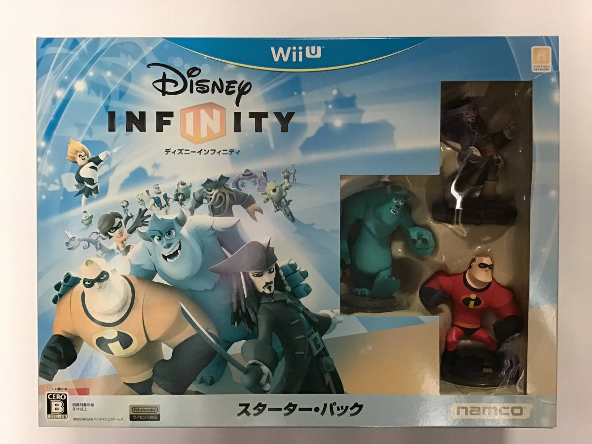 任天堂 wii u ディズニー インフィニティ スターターパック 新品 未使用品 キャプテンジャックスパロウ Mr.インクレディブル サリー