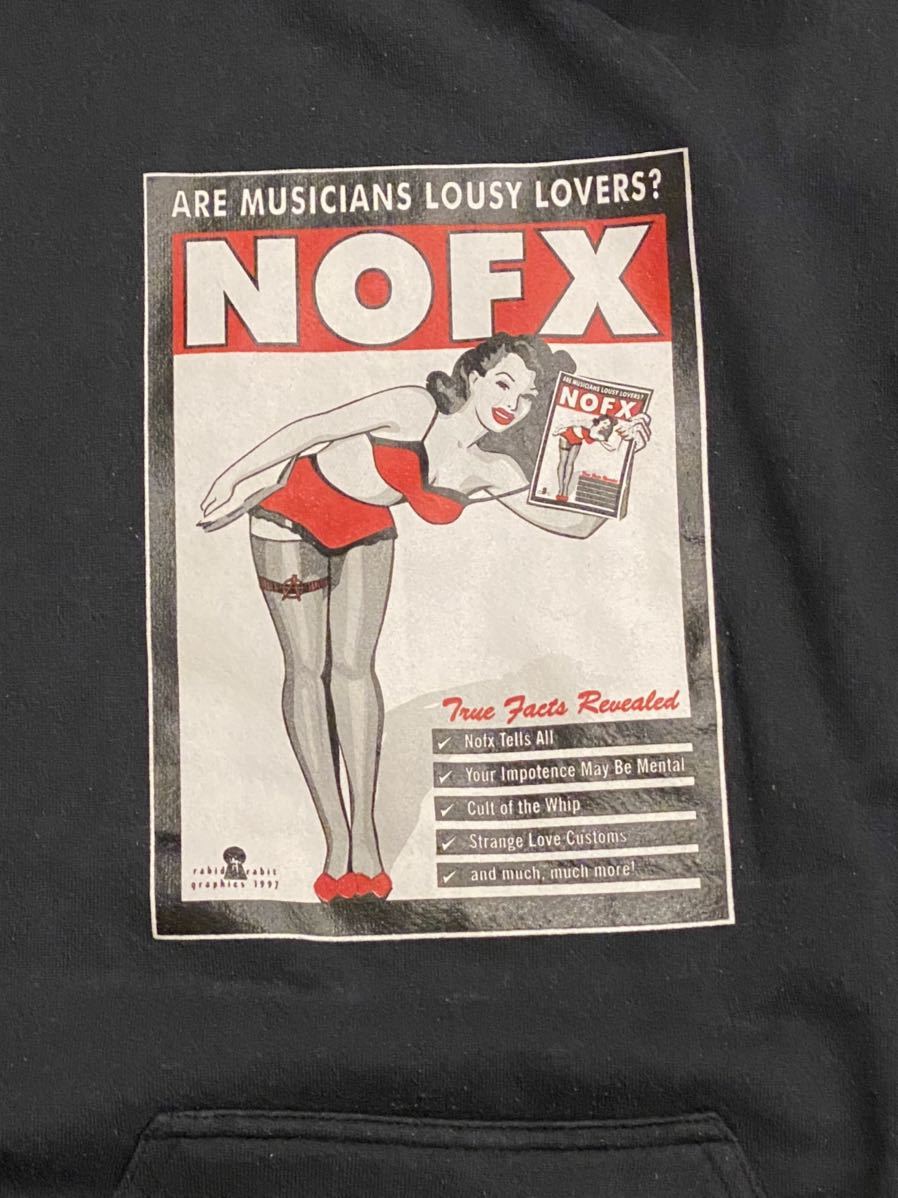 90s NOFX バンド パーカー XL 両面プリント 名作 スペシャル