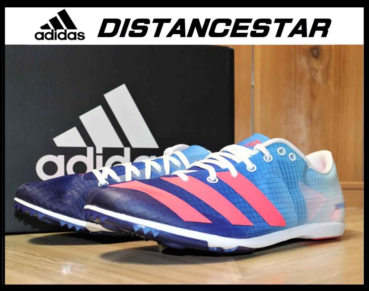 即決【未使用】 adidas ★ DISTANCESTAR 長距離用 陸上スパイク (US9/27cm) ★ アディダス ディスタンススター ランニング_画像1