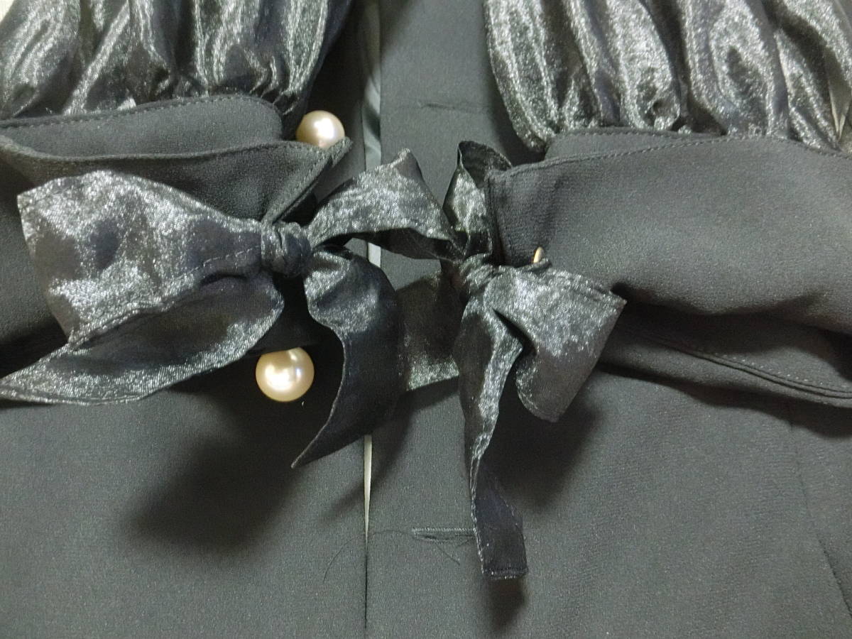 極美品　Genetamant　ジュネビビアン　フォーマル　袖シースルー　スカート　セットアップ　ブラック　９_画像8