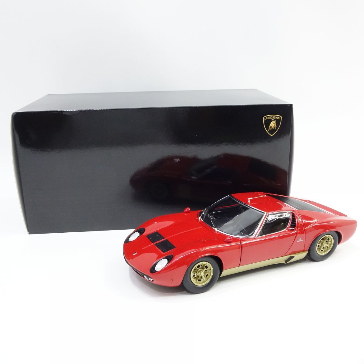 074s 京商 1/18 ランボルギーニ ミウラ P400S レッド ミニカー