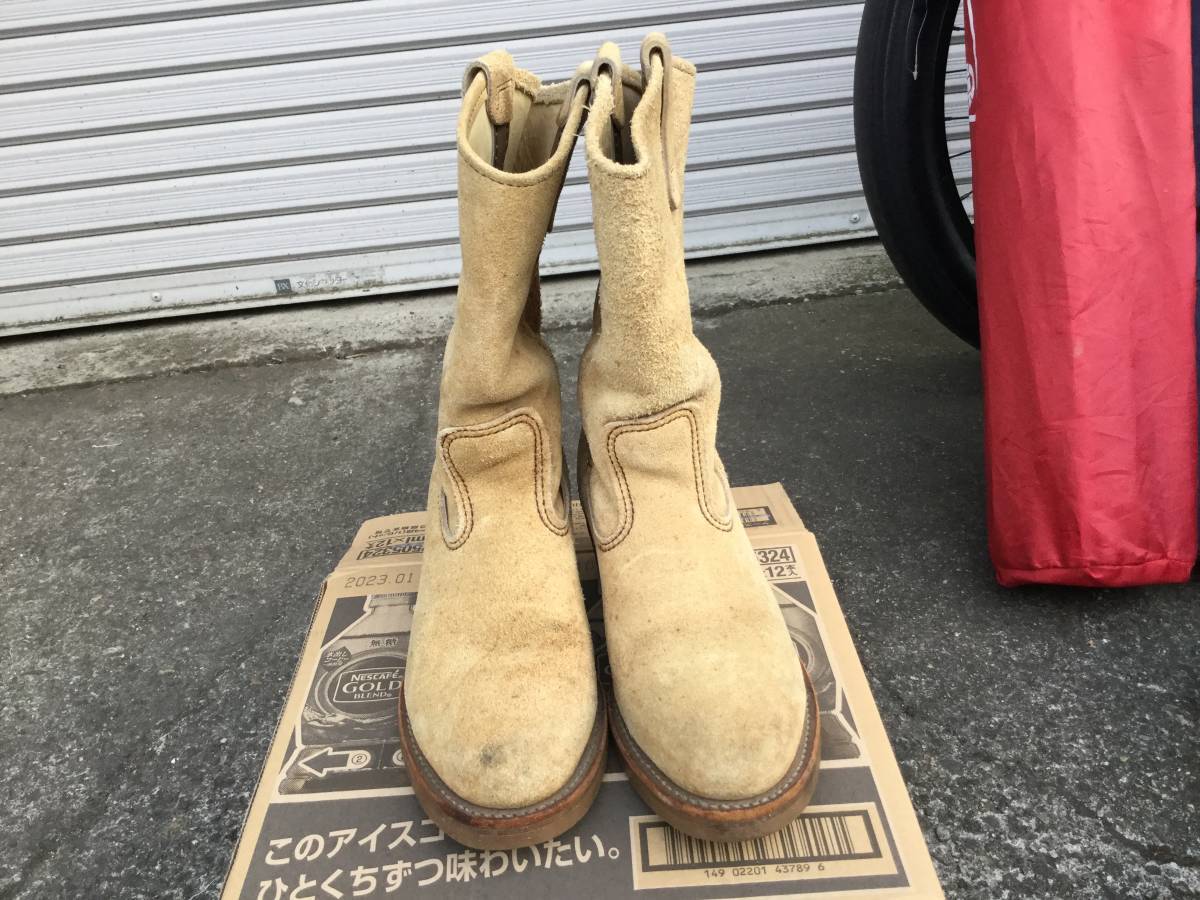 【おしゃれ】 2204アメリカUSA製REDWINGレッドウィング羽根タグ ビンテージUSED古着 ペコスブーツ5.5OLDオールドWORKワーク スウェード 5.5インチ 【おしゃれ】 2204アメリカUSA製REDWINGレッドウィング羽根タグ ビンテージUSED古着 ペコスブーツ5.5OLDオールドWORKワーク スウェード 5.5インチ