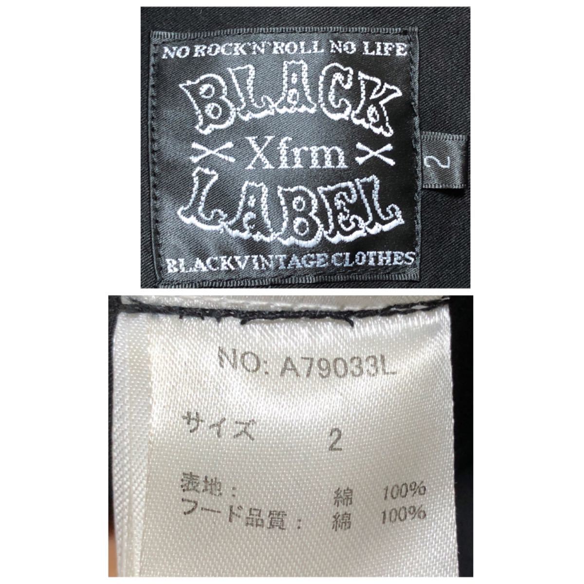 Xfrm BLACK LABEL トランスフォーム ジャンプスーツ つなぎ バックプリント 黒 袖なし_画像10