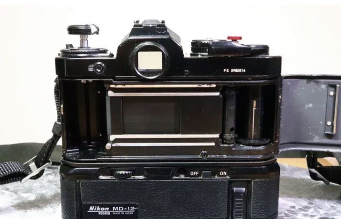 Nikon ニコン 一眼レフ フィルム Nikon FE 希少ブラックボディ Ai Nikkor 50mm f1.4 大口径シンデレラレンズ 本革 【新品ボディケース】の画像9