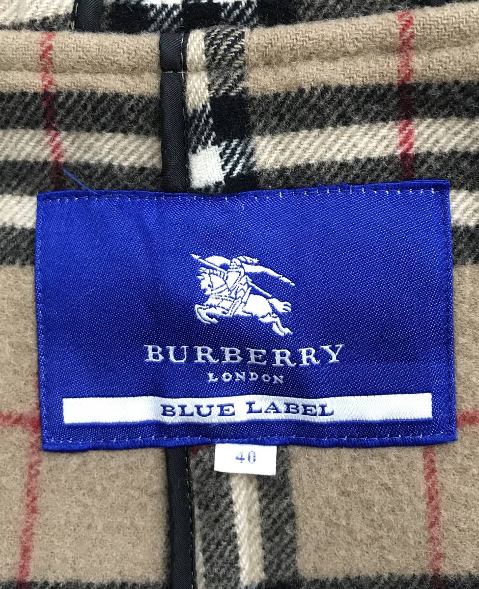 BURBERRY BLUE LABEL ダッフルコート ノバチェック ロング