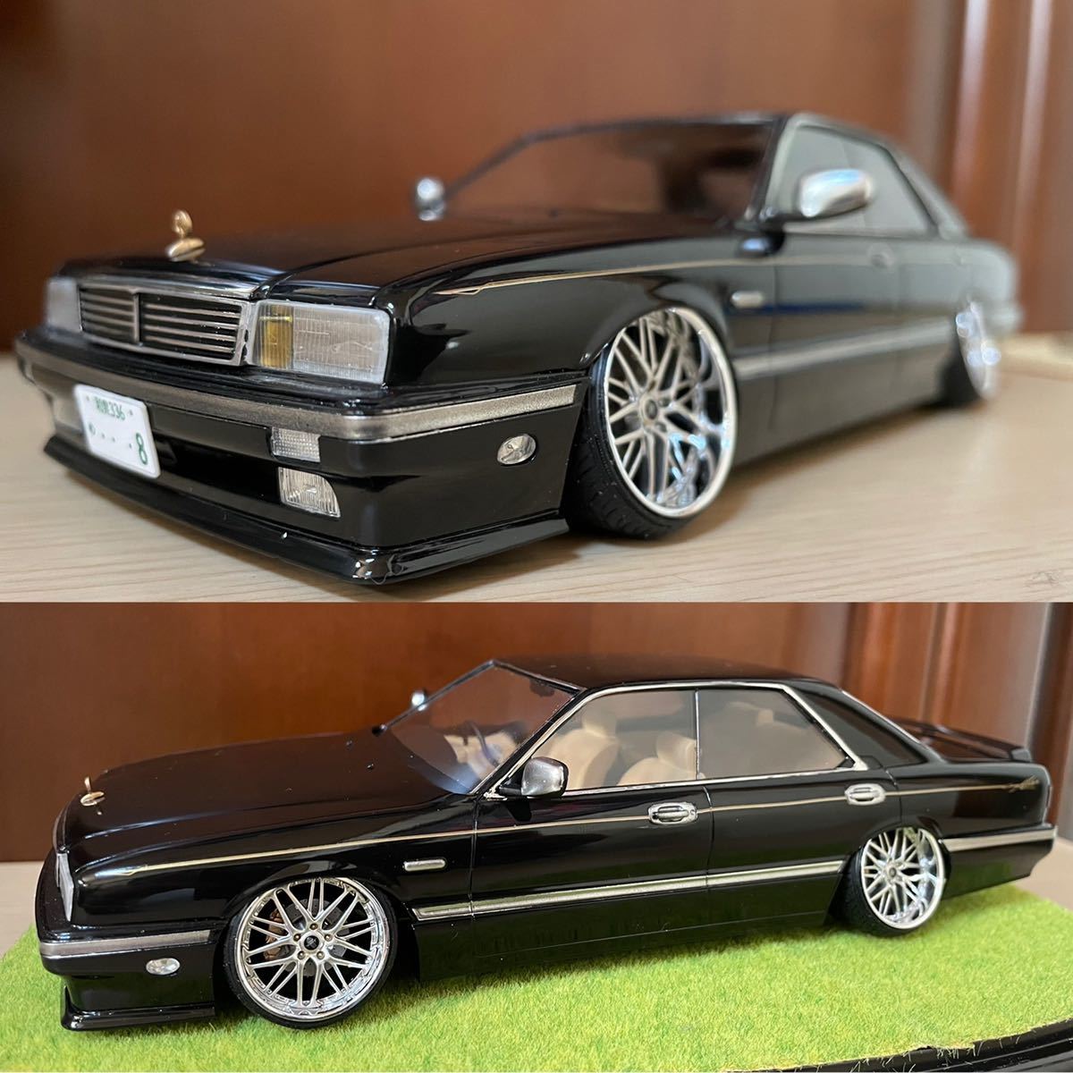高質で安価 アオシマ 1 24 日産 Y31 シーマ インパルエアロ仕様 完成品