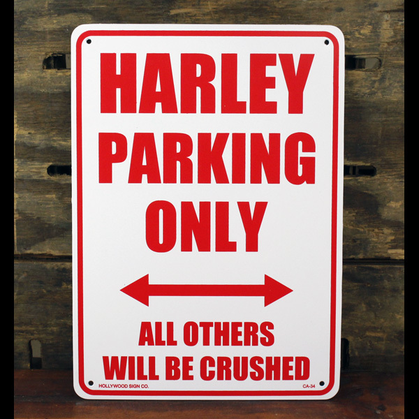 【PLASTIC SIGN BOARD】プラスチックサインボード HARLEY PARKING ONLY ハーレー専用駐車場 (No8)_画像2