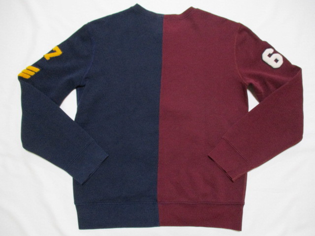 POLO Polo Ralph Lauren front V badge do King sweat dark red × navy blue S