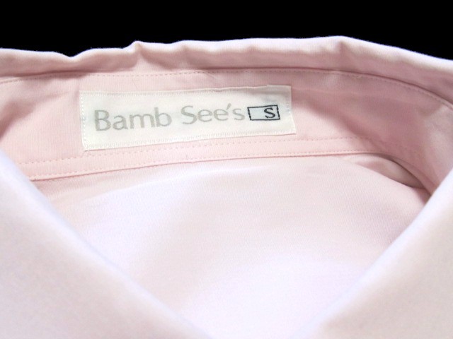 ★バンブシーズ　Bamb　See's　業務用メーカー　作業　ユニフォーム　ピンク　ブラウス　シャツ　丸衿★ _画像3