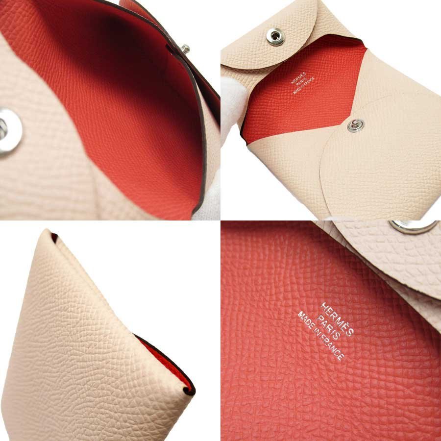 HERMES エルメス コインケース バスティア ヴォーエプソン ローズエ